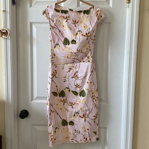 Zara Pink Floral Midi Dress